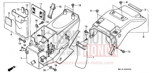 REAR FENDER XRV750R de 1994